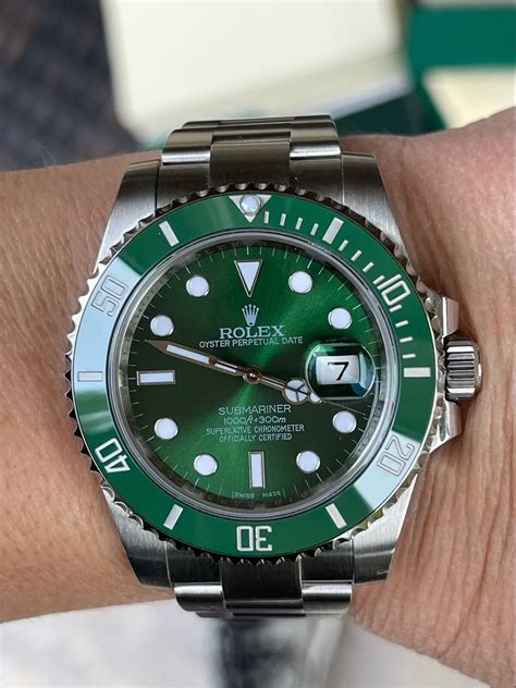 rolex green face submariner|rolex submariner two tone green.